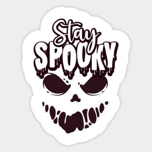 STAY SPOOKY HALLOWEEN SCARY FACE MASK Sticker